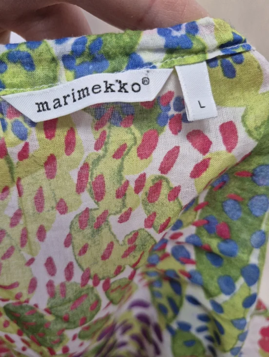 Marimekko Kukkameri Cotton Tunic Size L - Picture 9 of 10